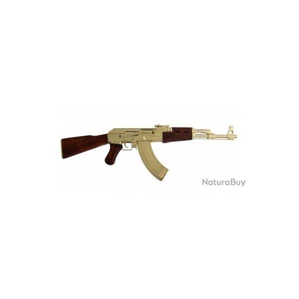 Rplique  de la Clbre AK 47  Crosse Bois KALASHNIKOV  DOREE / Pour offrir