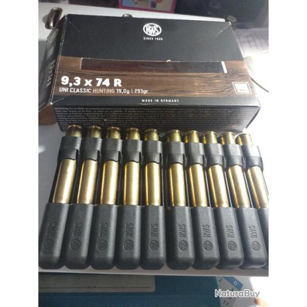 10 Balles 9.3x74 R RWS UNI CLASSIC