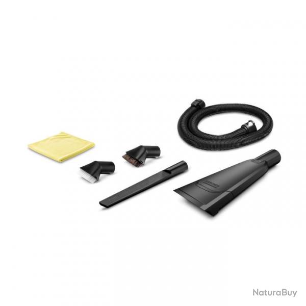 Kit de nettoyage pour habitacle Karcher avec flexible de rallonge 1,5m et suceurs