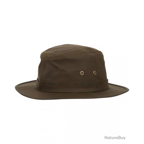 Chapeau de safari en cire Dawson (Couleur: Oliv, Taille: S)