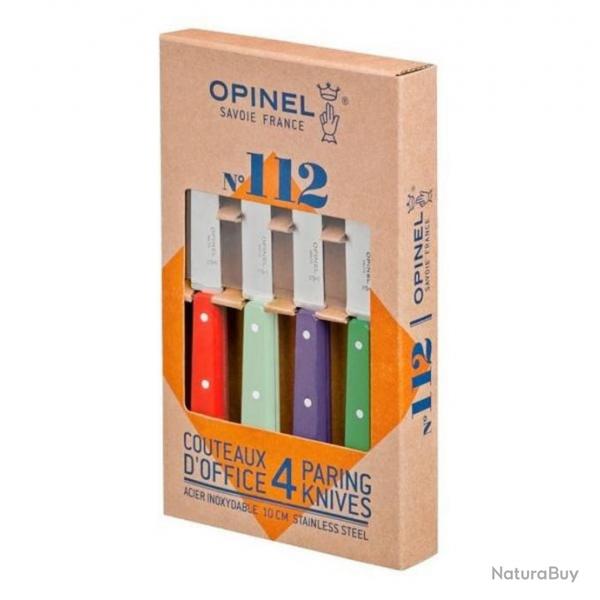 Coffret Opinel 4 couteaux office inox N112 (couleurs paysage) [Opinel]