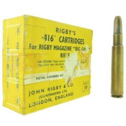 Munitions 416 Rigby Metal Covered Hollow Point John Rigby&Co x10