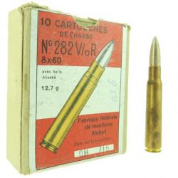 Munitions 8x60 FMJ 12,7g Fabrique Fédérale de Munitions Altdorf x20