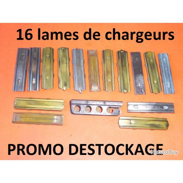 Lot de 16 lames de chargeur divers MAS 36 MAUSER LEE ENFIELD ??????? - VENDU PAR JEPERCUTE (D9T566)