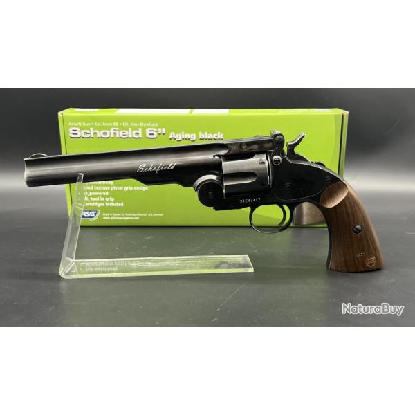 Revolver Schofield 6" Aging black calibre 6mm Airsoft ASG