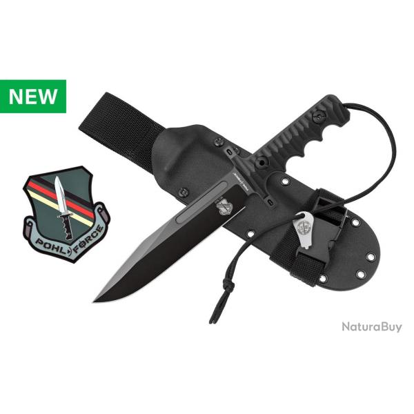 Pohl Force Couteau Qubec Two - Final Edition | Acier D2, Manche G-10, tui Kydex
