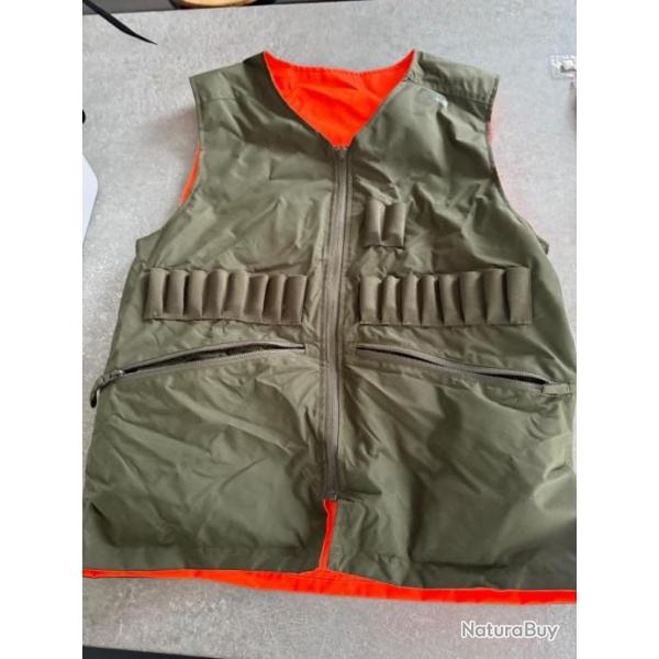 Veste chasse porte cartouche cal 12 solognac