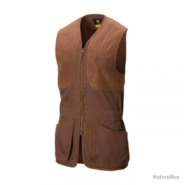 DESTOCKAGE 2025 ! Gilet de Tir Browning Elite Dark Brown