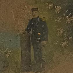 Peinture sur bois Soldat Français 1914 WW1