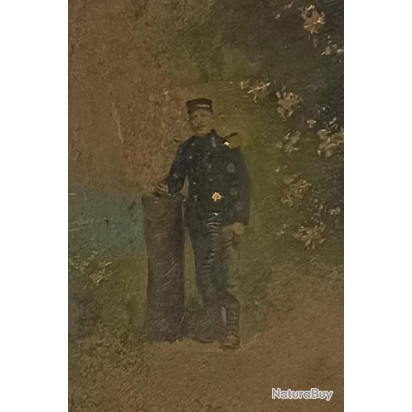Peinture sur bois Soldat Franais 1914 WW1