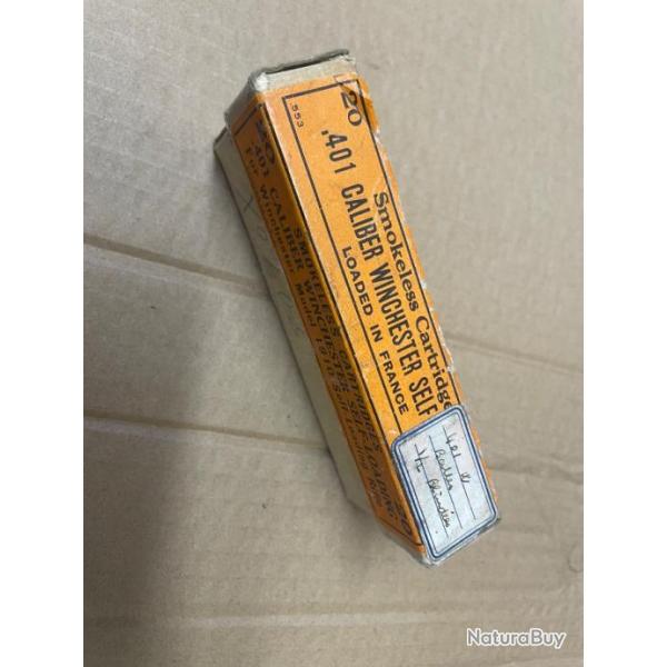 Munitions 401 winchester self loading bote numro 3