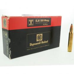 Munitions 5,6x50 magnum 50gr Soft Point RWS x20