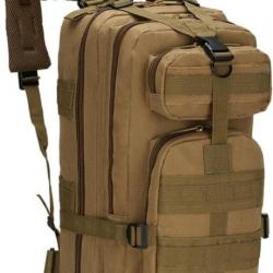 Sac à Dos Militaire Multifonction Molle Tactique Combat Randonnée Etanche Trekking Camping Kaki