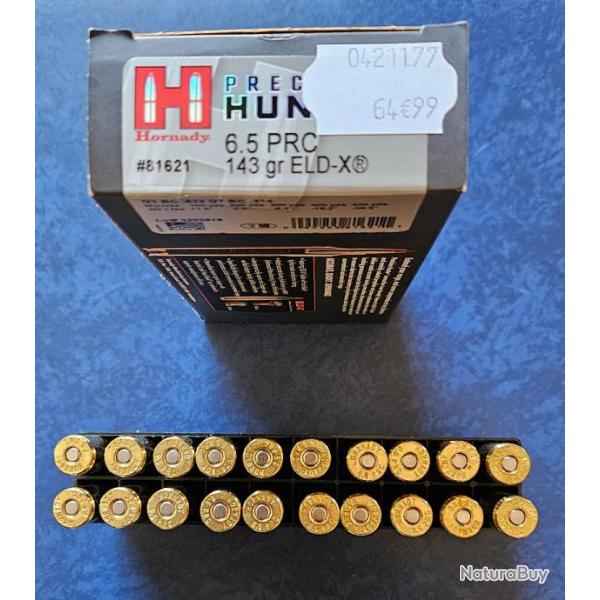 Munitions Hornady ELDX Precision Calibre 6.5 PRC