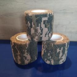 Bande camouflage extensible 5cm x 450 (3 rouleaux)