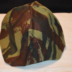 COUVRE CASQUE CAMOUFLE-CASQUE PARACHUTISTE 1951/1956-TAP GUERRE D' ALGERIE