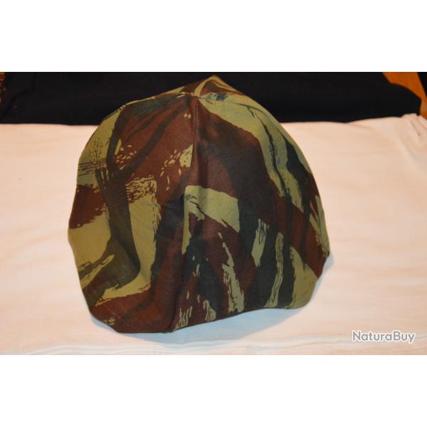 COUVRE CASQUE CAMOUFLE-CASQUE PARACHUTISTE 1951/1956-TAP GUERRE D' ALGERIE