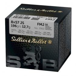 Munitions SELLIER & BELLOT 8x57js fmj 12.7gr 196gr par 50