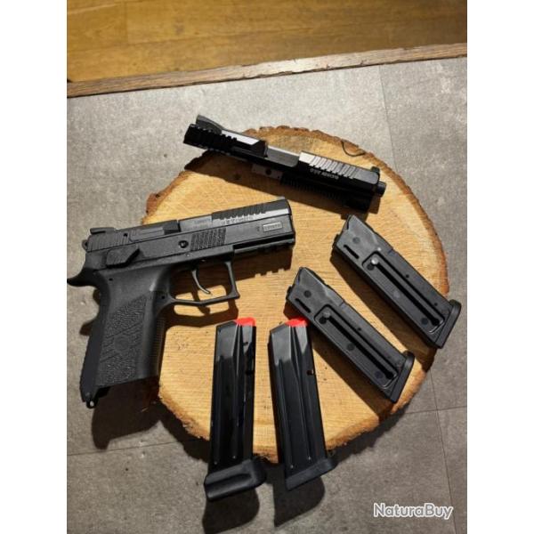 CZ P07 9X19 + CONVERSION P07 KADET 22LR - ETAT NEUF