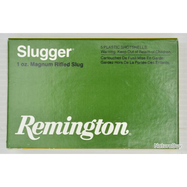 20 (4x5) 5 cartouches calibre 12/76 (12 MAGNUM) - REMINGTON "SLUGGER" - neuves