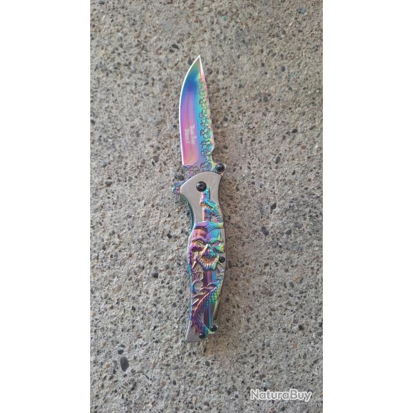 Couteau pliant tte de mort Dark Side Blakes