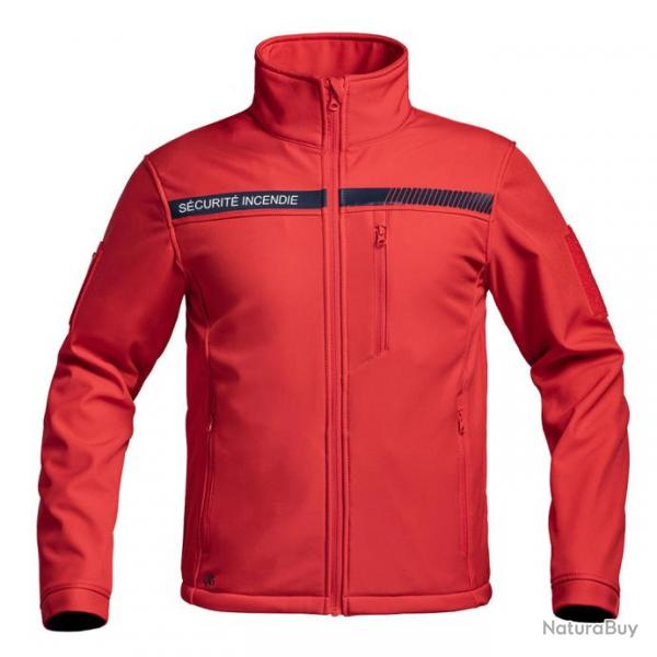 Veste Softshell SCU-ONE Scurit Incendie rouge XL