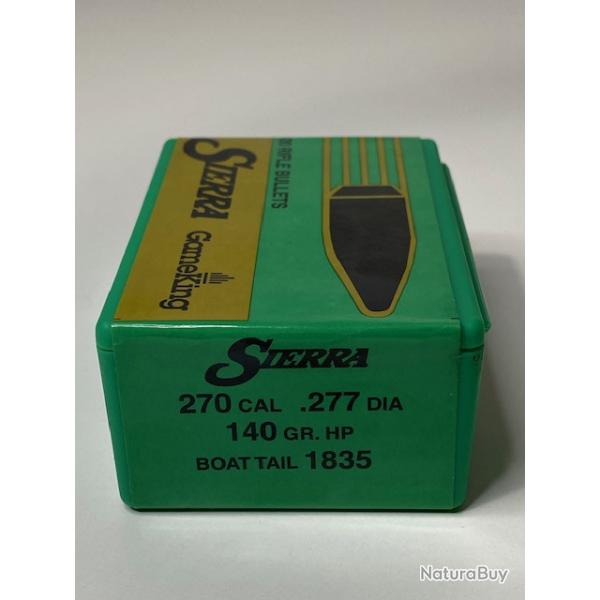 Ogives sierra 270 cal .277 DIA 140gr boat tail 1835