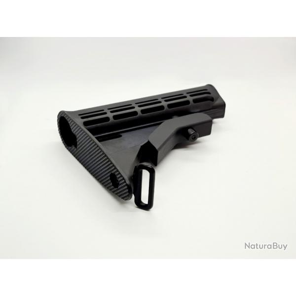 CROSSE TACTIQUE AR-15 MILSPEC Normes militaires NOIRE 3 POSITIONS POUR AIRSOFT OU ARME /!] NEUF /!]