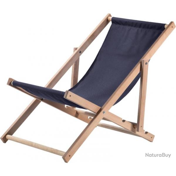 Chaise Longue Pliable - transat Pliant d'Extrieur (Bleu Marine)