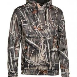 DESTOCKAGE 2025 ! Sweat Zippé De Chasse Enfant Percussion Camo Roseau