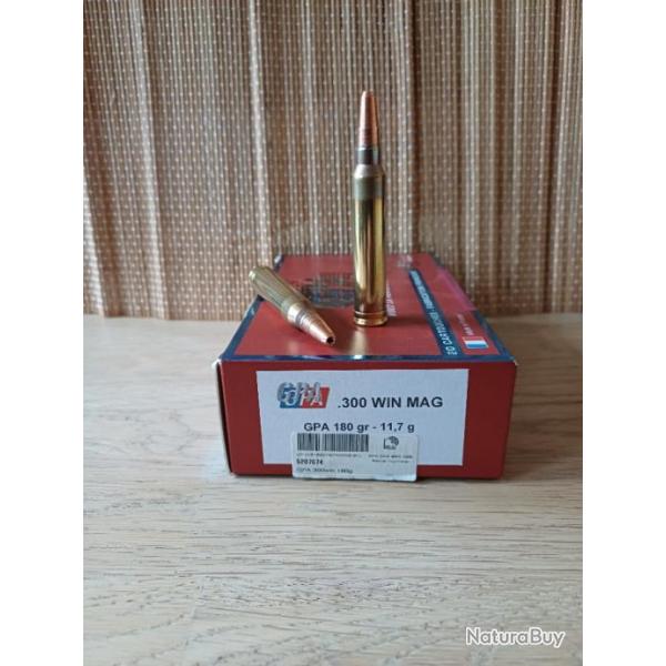 Munitions SOLOGNE 300 Win mag GPA  180Gr 11.7g