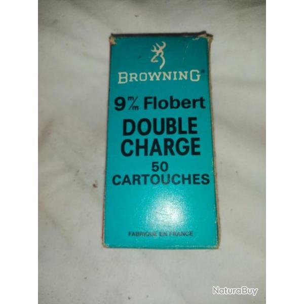 1 boite de 50 cartouches BROWNING  double charge calibre 9 mm FLOBERT