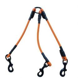 Tripleur pour chien orange fluo