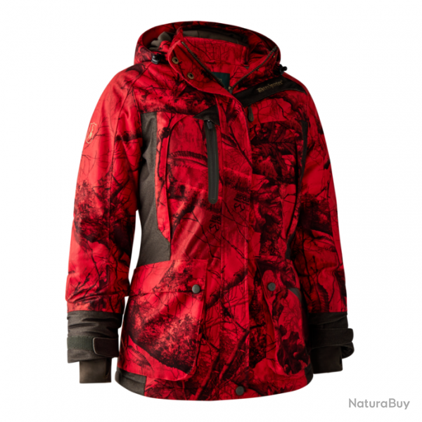 DESTOCKAGE 2025 ! Veste De Poste Femme Deerhunter Raven Arctic Camo Rouge