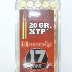 BOITE DE 20 MUNITIONS Hornady - CAL.17 HMR - 20 GR. XTP