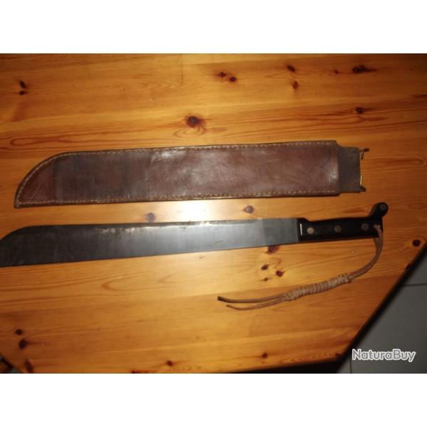 Machette US WW2 avec fourreau cuir