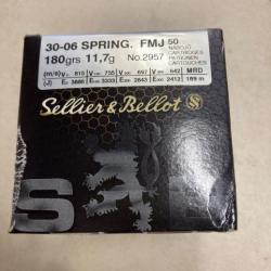 Vends boîte de munitions S&B cal.30-06 FMJ  180gr