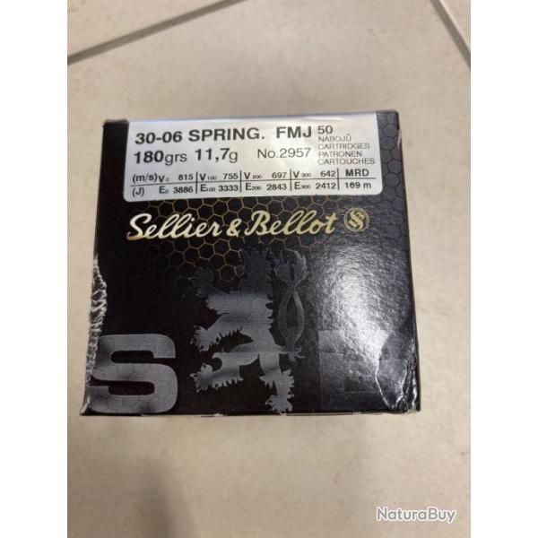 Vends bote de munitions S&B cal.30-06 FMJ  180gr