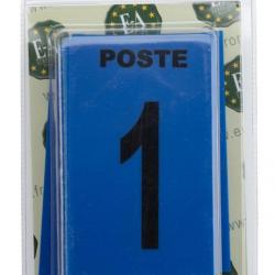 Lot de 27 plaques postes de chasse bleu