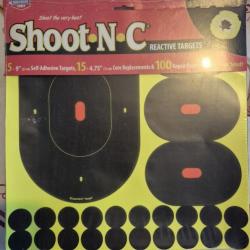 Lot de 20 cibles adhésives réactives Birchwood Casey Shoot-N-C silhouette packs + 16 Offertes !