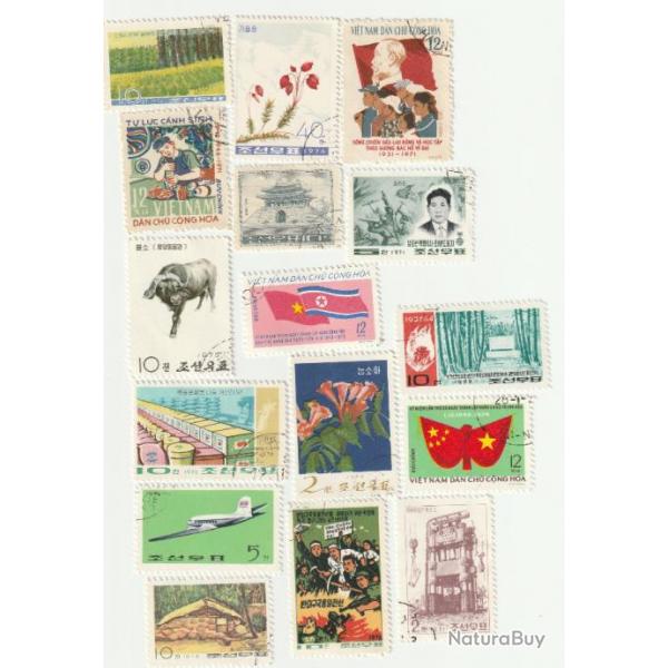 Lot de timbres : divers Asie