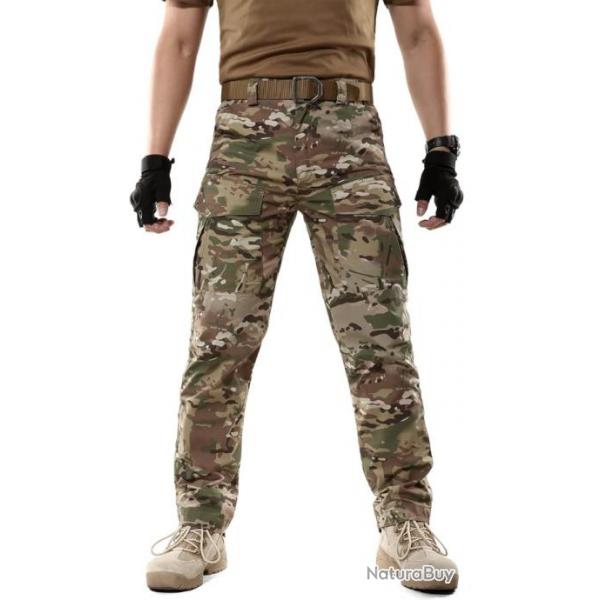 Hommes Tactique Militaire Pantalon Combat Paintball Pantalon en Plein Air Cargo Trainning Camo