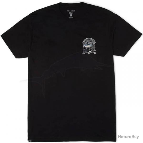 T-Shirt Pelagic Mapped YFT L Noir