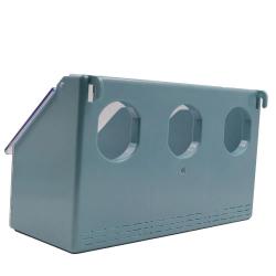 Mangeoire de cage 3 compartiments 14,7 x 25 x 10 cm