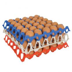 Lot de 10 plateaux à oeufs plastique empilable