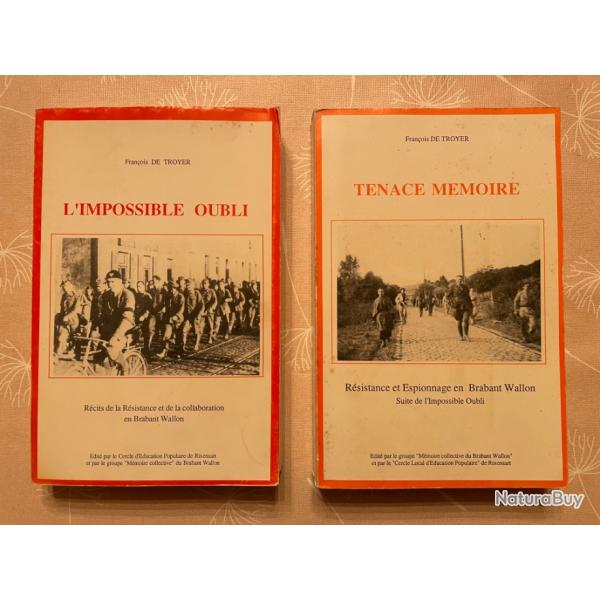 2 rares livres sur la rsistance en Belgique