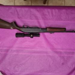 Carabine à  pompe Remington 7600 35 whelenTrès rare canon fileté avec frein de bouche