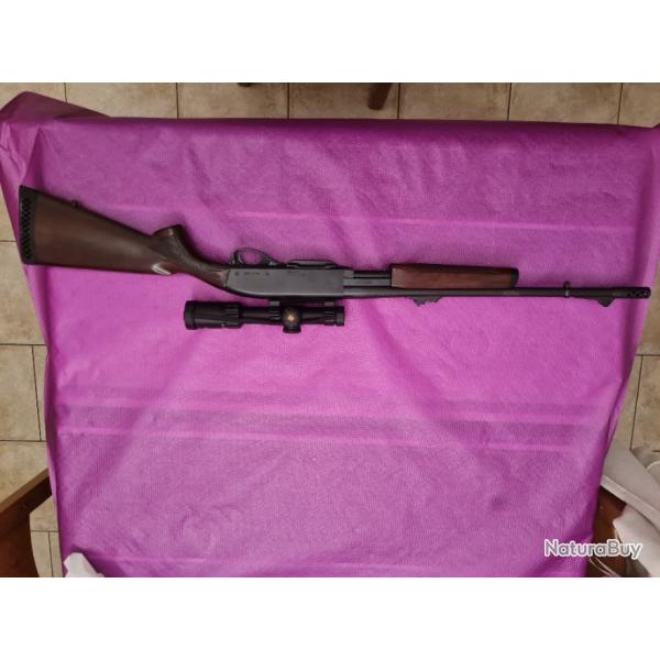 Carabine   pompe Remington 7600 35 whelenTrs rare canon filet avec frein de bouche