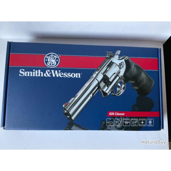 Pack prt  tirer revolver smith&wesson 629 6,5 co2 cal 4,5 MM steel finish