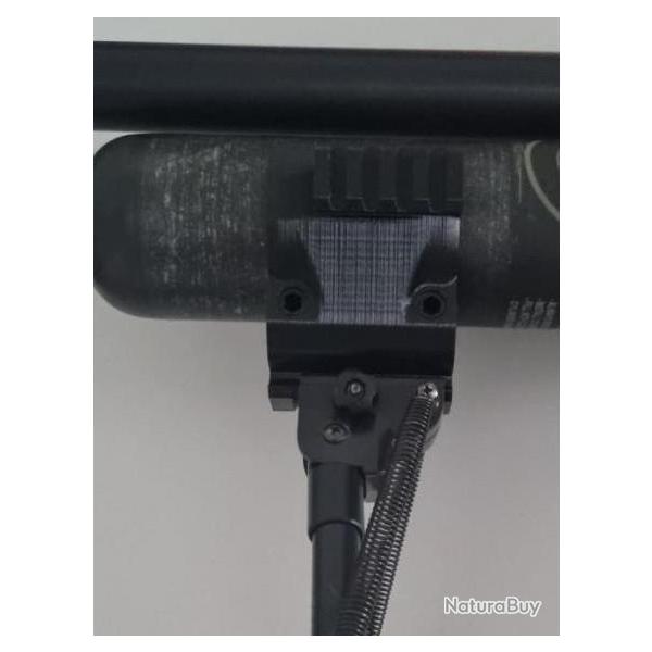 Pince bouteille pcp de 54mm  62mm de diamtre 3 rails picatinny 21mm